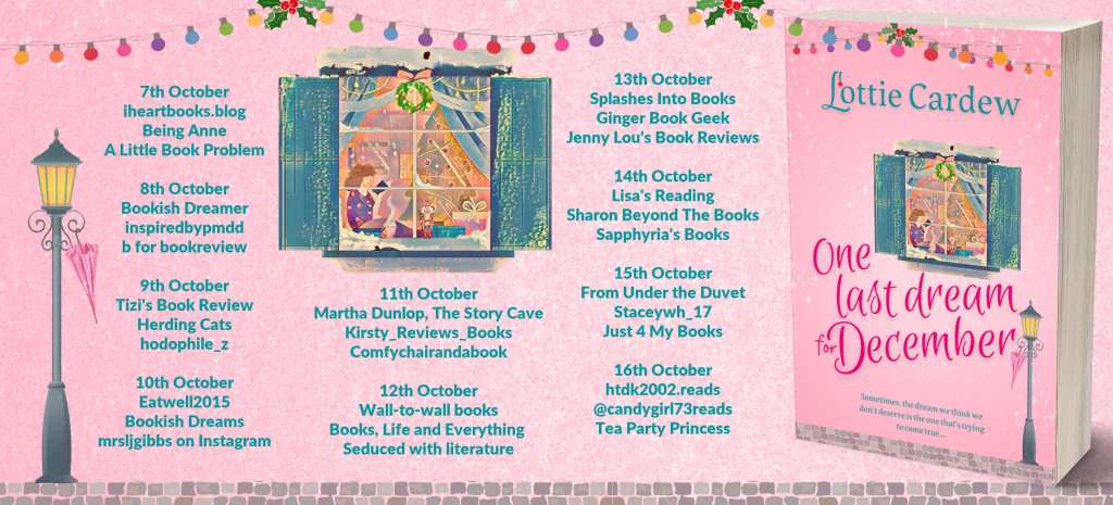 Other blogs on the tour
7th Oct
iheartbooks.blog
Being Anne
A Little Book Problem

8th Oct
Bookish Dreamer
inspiredbypmdd
b for bookreview

9th Oct
Tizi's Book Review
Herding cats
hodophile-z

10th Oct
Eatwell2015
Bookish Dreams
mrsgibbs on instagram

11th Oct
Martha Dunlop, The Story Cave
Kirsty_Reviews_Books
Comfychairandabook

12th Oct
Wall-to-wall books
Books, life and everything
seduced with literature

13th Oct
Splashes into books
Ginger Book Geek
Jenny Lou's Book reviews

14th Oct
Lisa's reading
Sharon's beyond the books
Sapphyria's books

15th Oct
From under the duvet
Staceywh_17
Just 4 my books

16th Oct
htdk2002.reads
@candygirl73reads
Tea Party Princess